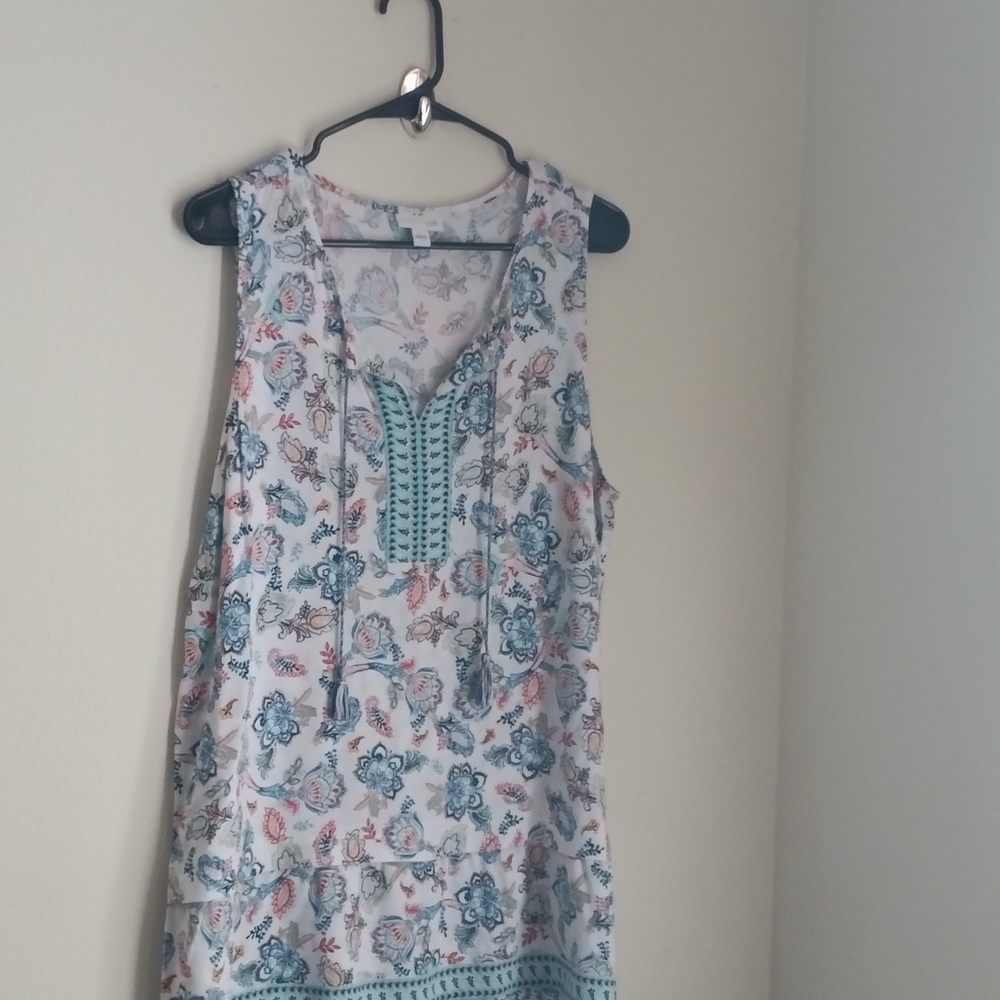 J. Jill Blouse Women L Multicolor Sleeveless Top Academia Vacation Fairycore Y2K